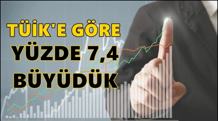 TÜİK'e göre 3. çeyrekte yüzde 7,4 büyüdük!