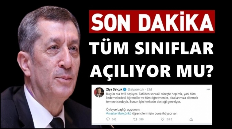 Tüm sınıflar için okula dönüş sinyali mi?