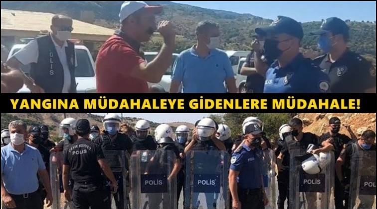 Tunceli'de yangına müdahaleye gidenlere müdahale!