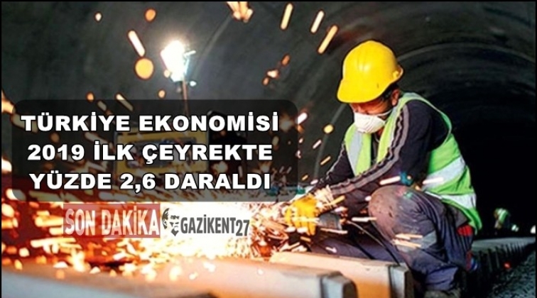 Türkiye ekonomisi ilk çeyrekte yüzde 2,6 daraldı