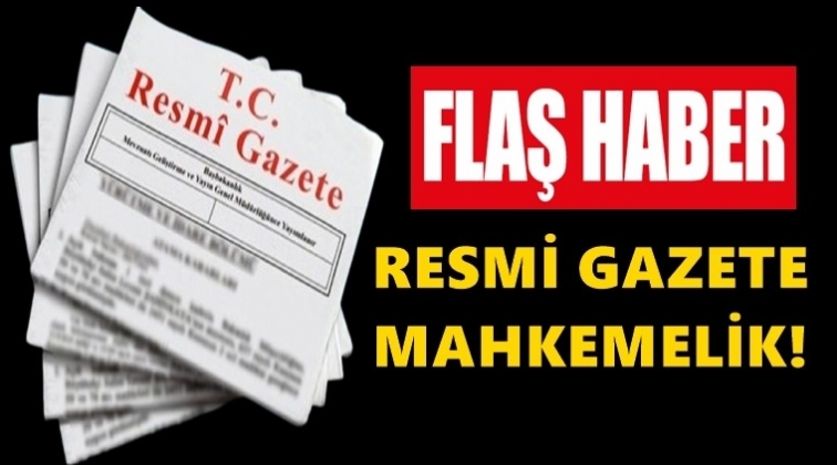 Türkiye'de bir ilk: Resmi Gazete, mahkemelik oldu!