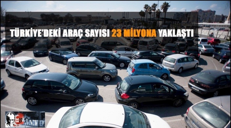 Türkiye’deki araç sayısı 22 milyon 850 bin