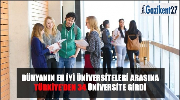 Türkiye’den 34 üniversite listeye girdi