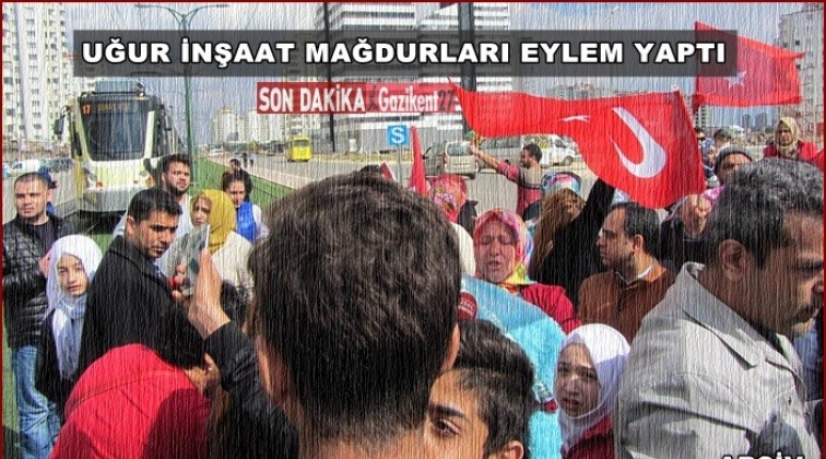 Uğur İnşaat mağdurları yol kapattı!