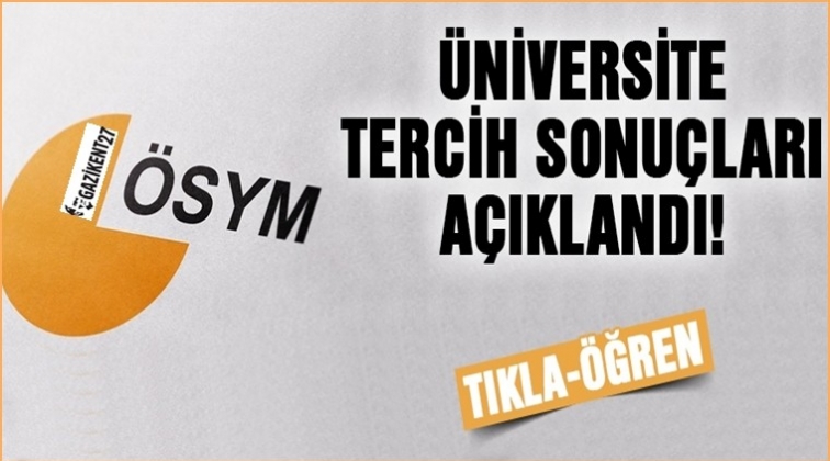 Üniversite yerleştirme sonuçları açıklandı!