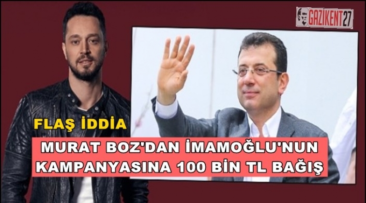 Ünlü sanatçıdan İmamoğlu'na 100 bin TL bağış