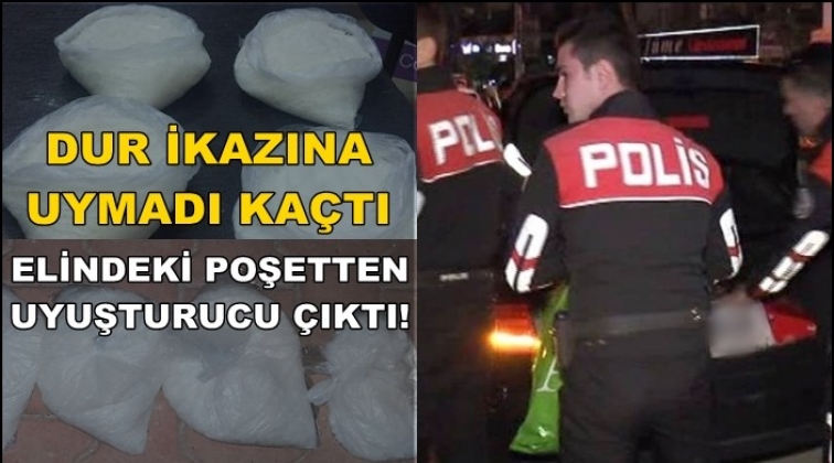 Uygulamadan kaçan araçtan uyuşturucu çıktı!