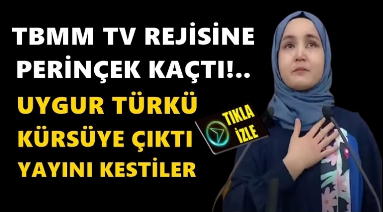 Uygur Türkü kürsüye çıktı yayın kesildi...