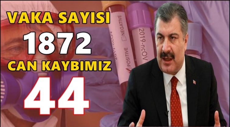 Vaka sayısı 1872'ye, ölü sayısı 44'e ulaştı!