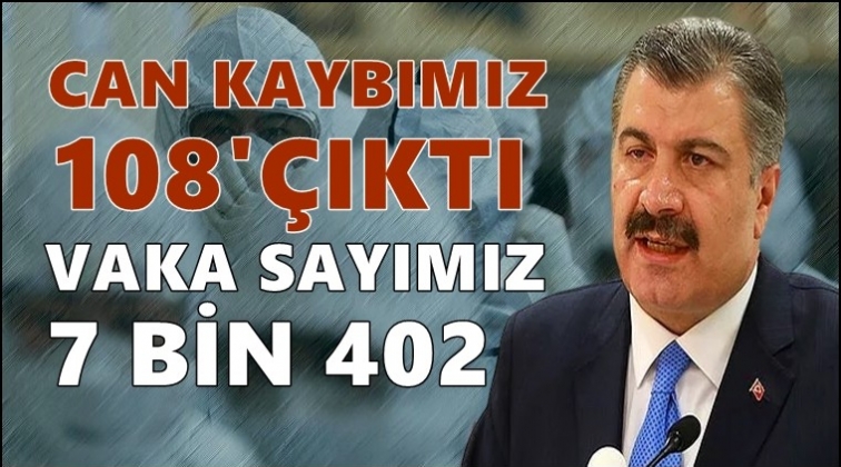 Vaka sayısı 7 bin 402, can kaybımız 108