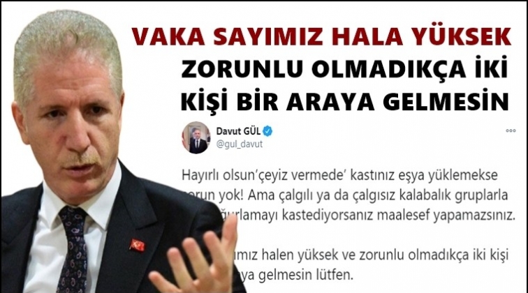 Vali Gül: Vaka sayımız halen yüksek