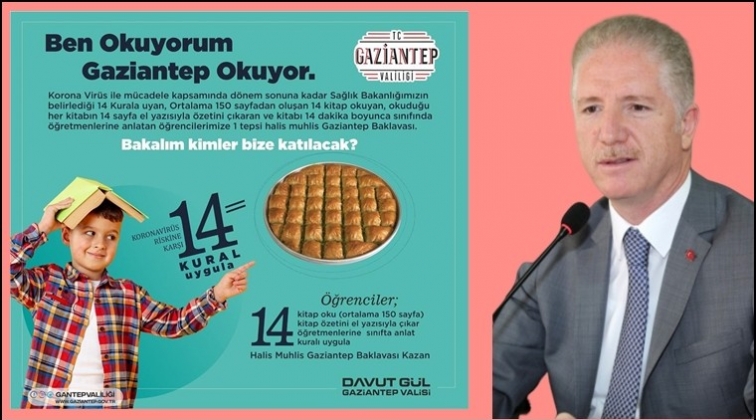 Vali Gül'den öğrencilere baklavalı tweet!