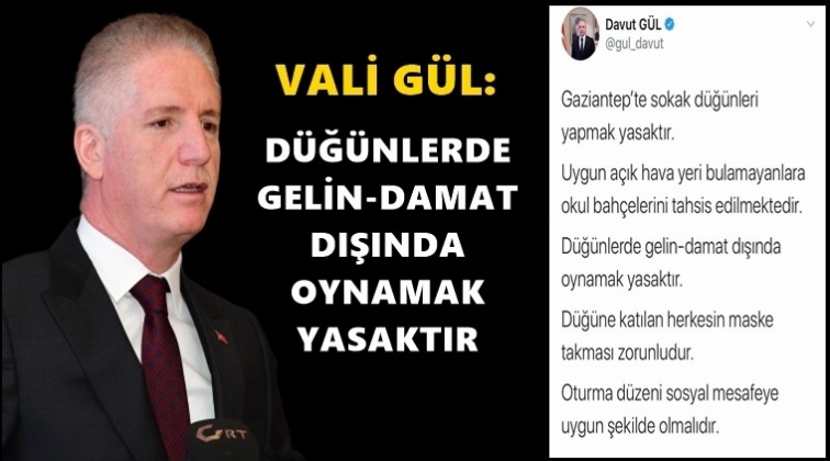 Vali Gül'den sokak düğünü açıklaması