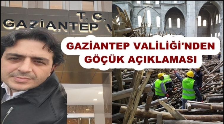 Valilikten cami inşaatındaki göçük açıklaması