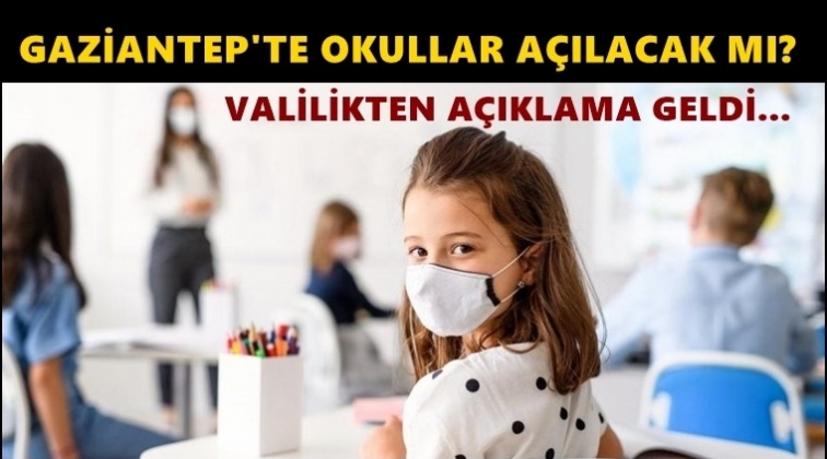 Valilikten 'yüz yüze eğitim' açıklaması