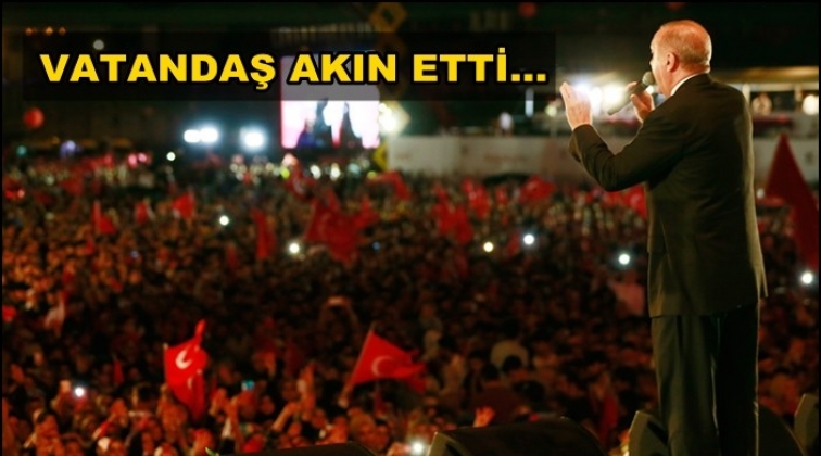 Vatandaşlar 15 Temmuz anma t&ouml;renine akın etti!
