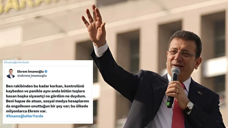 X hesabı engellenen İmamoğlu'ndan Whatsapp mesajı