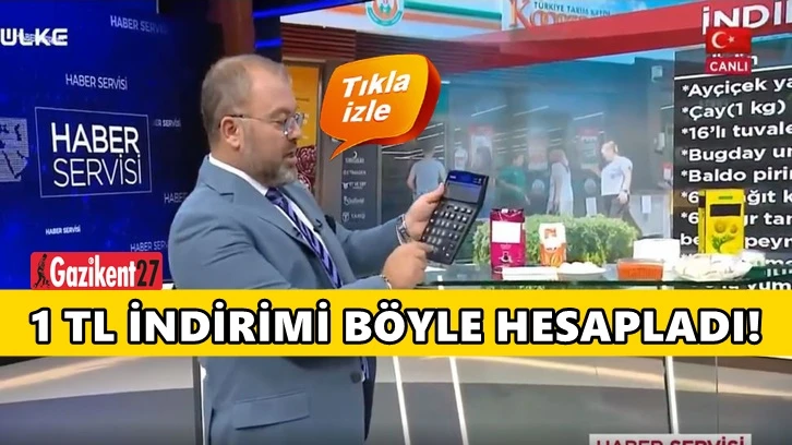 Yandaş kanalda 1 liralık indirim güzellemesi...