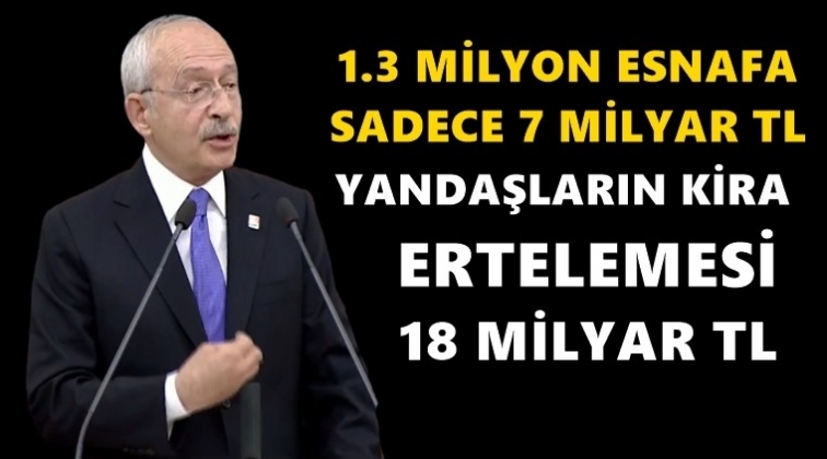 'Yandaşların sadece kira ertelemesi 18 milyar lira'