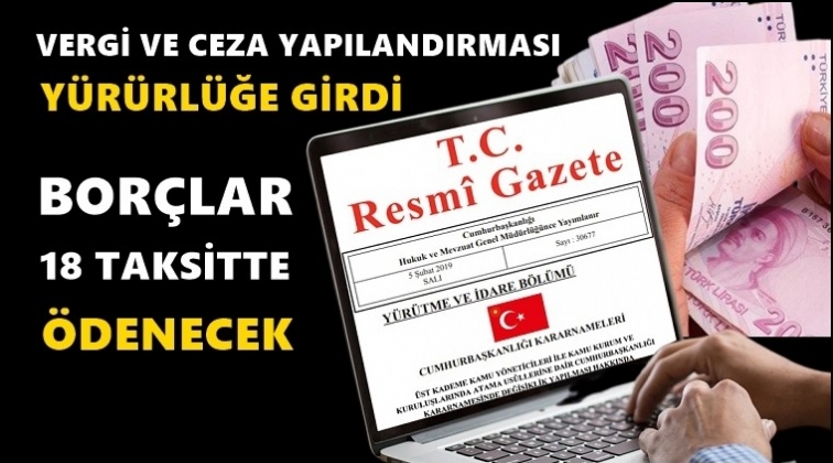 Yapılandırma Resmi Gazete'de yayımlandı