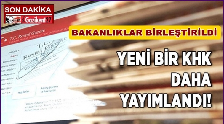 Yeni bir KHK daha yayımlandı