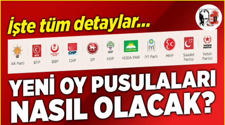 Yeni oy pusulaları belli oldu, işte detaylar