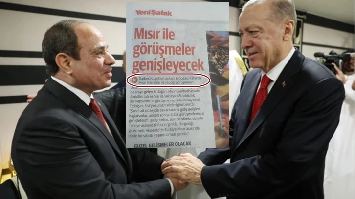 Yeni Şafak, Erdoğan'a yanlışlıkla "darbeci" dedi!