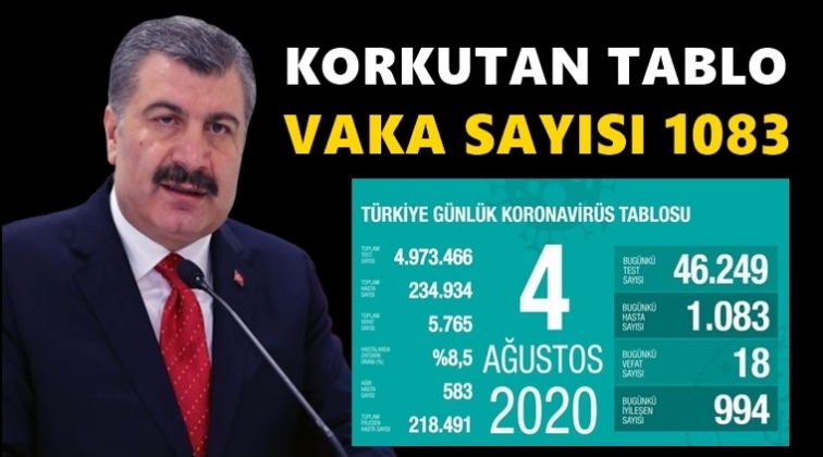 Yeni vaka sayısı tekrar 1000'i aştı!..