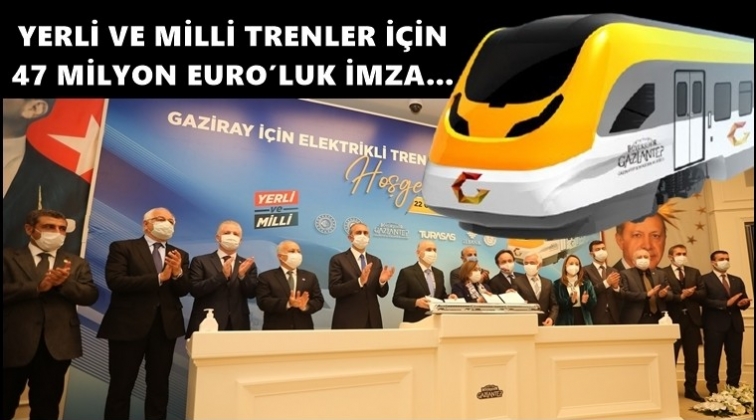 Yerli ve milli trenler için imza töreni...