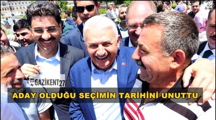 Yıldırım aday olduğu seçimin tarihini unuttu