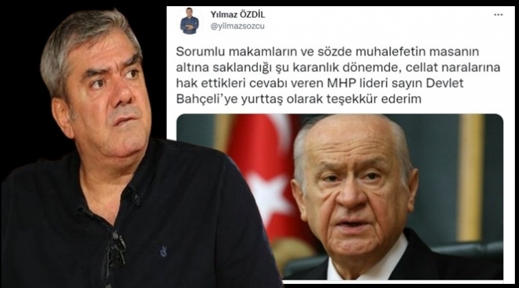 Yılmaz Özdil, Bahçeli'ye teşekkür etti...