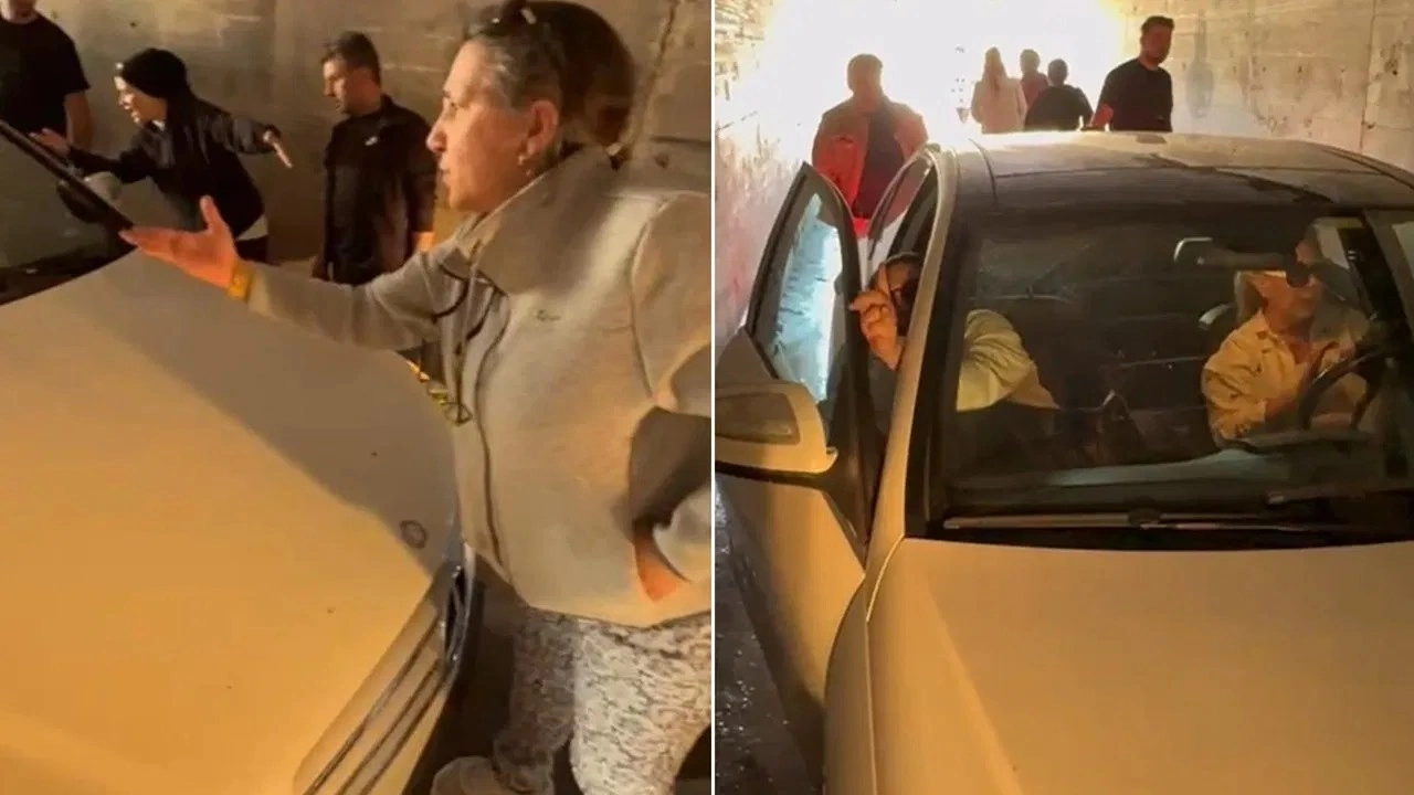 Yol vermeme kavgas&#x131;... Trafik kitlendi!