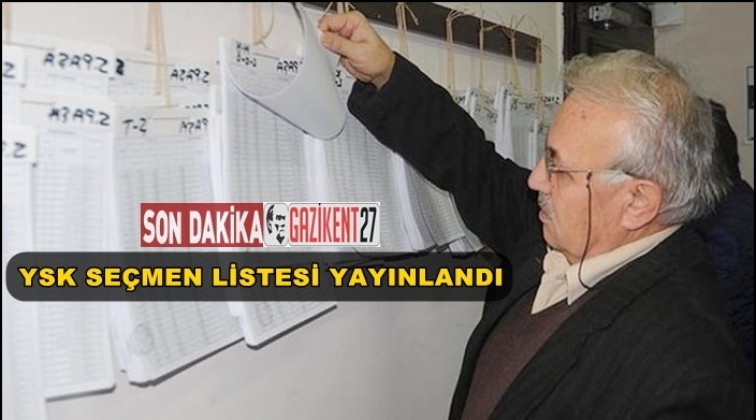 YSK se&ccedil;men listelerini yayınladı!