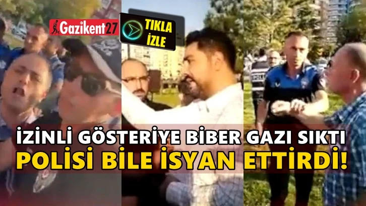 Zabıtanın biber gazlı müdahalesine polis tepki gösterdi