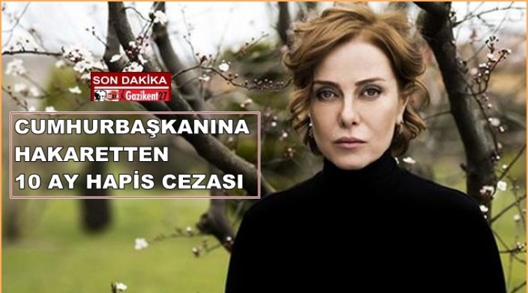 Zuhal Olcay'a, Cumhurbaşkanına hakaretten hapis cezası