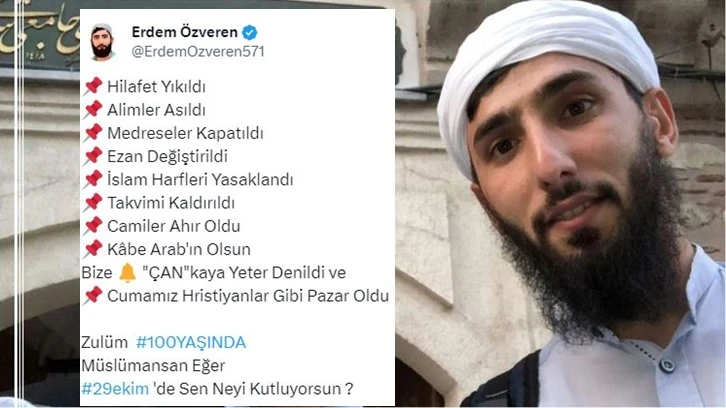 'Zulüm 100 yaşında' paylaşımı yapan gericiye tepki yağdı!