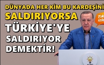 Erdoğan: Her kim bu kardeşinize saldırıyorsa...