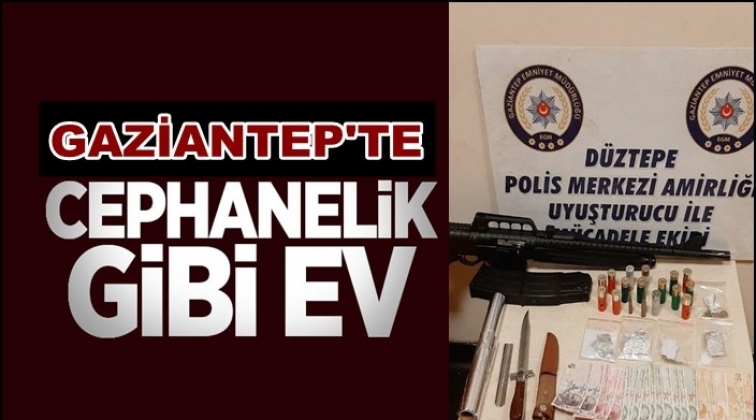 Gaziantap'te evden cephanelik &ccedil;ıktı!