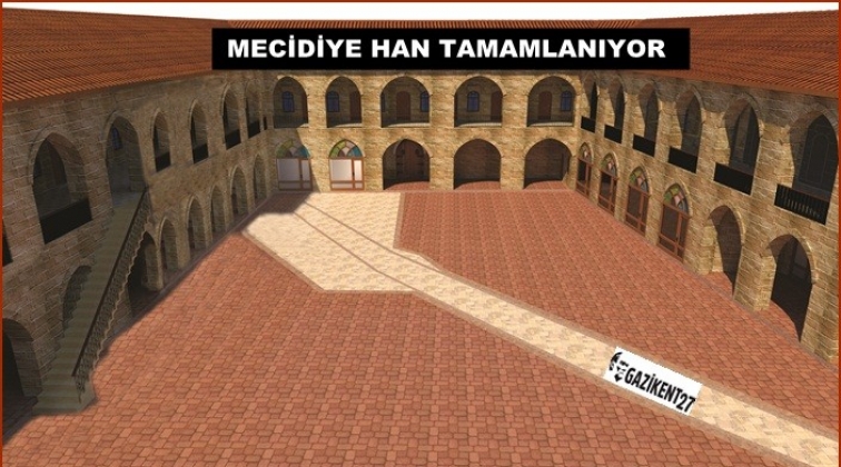 Mecidiye Han’daki restorasyon çalışmaları