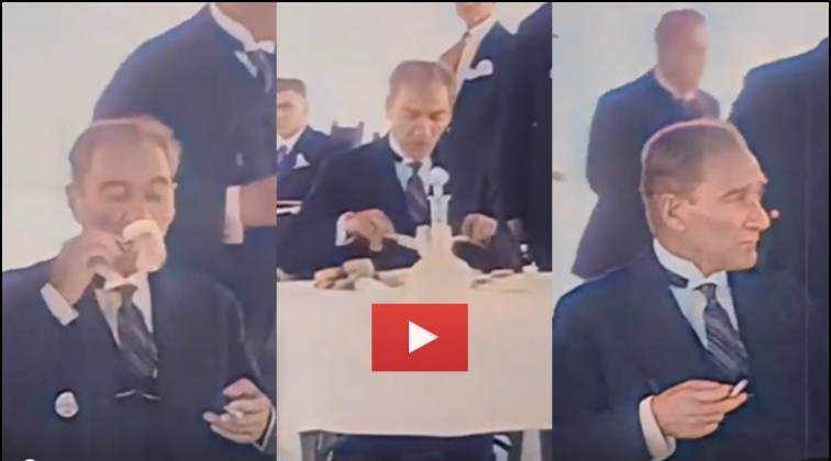 Atatürk'ün bir videosu daha renklendirildi