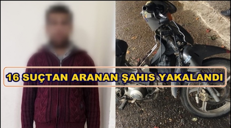 16 su&ccedil;tan aranıyordu motosiklet hırsızlığından yakalandı