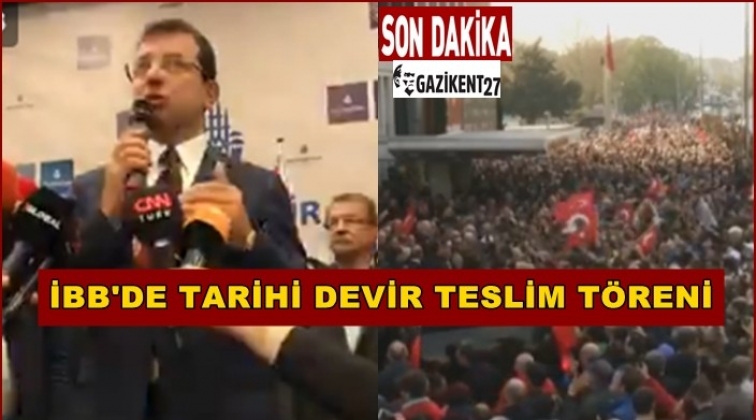 25 yıl sonra İBB&rsquo;de tarihi devir teslim t&ouml;reni