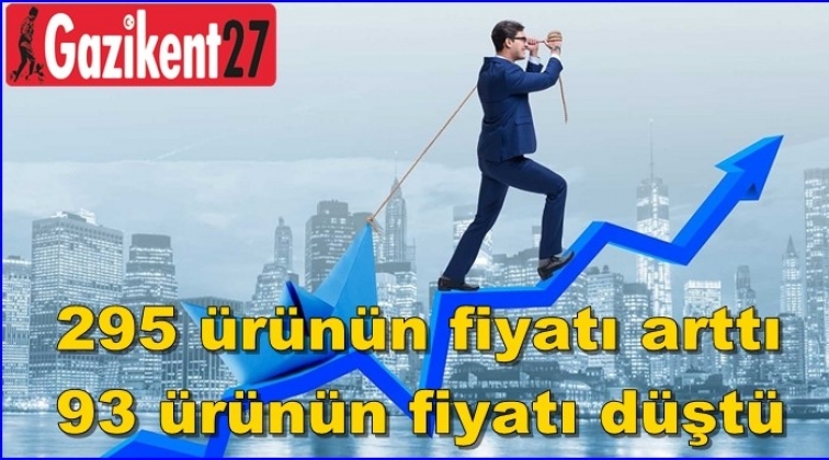 295 ürünün fiyatı arttı, 93 ürünün fiyatı düştü