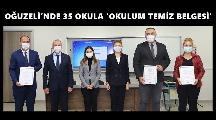 35 okula &lsquo;Okulum Temiz Belgesi&rsquo;