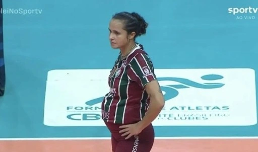 5 aylık hamile voleybolcu herkesi şaşırttı!