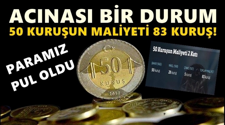 50 kuruş 83 kuruşa &uuml;retiliyor!
