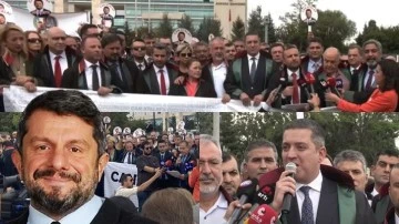 54 Baro Başkanı Can Atalay için AYM önünden seslendi