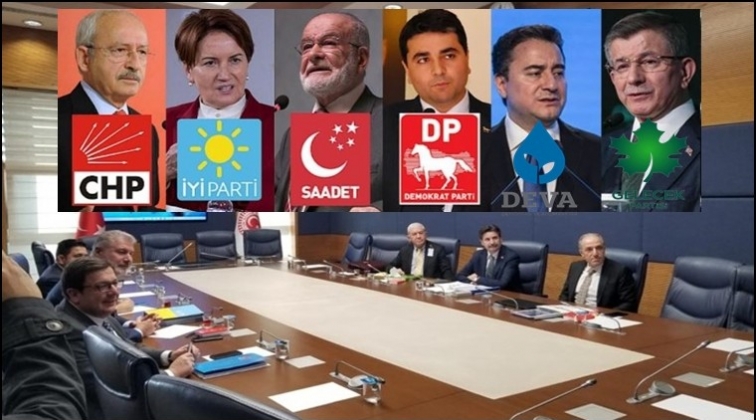 6 parti ikinci kez bir araya geldi...