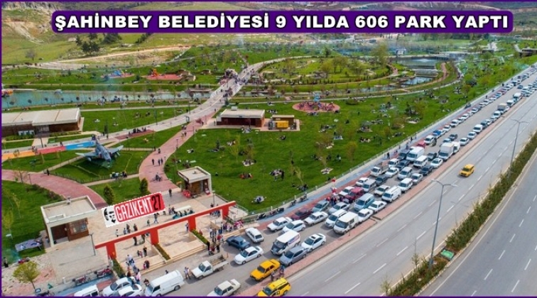 9 yılda 606 park