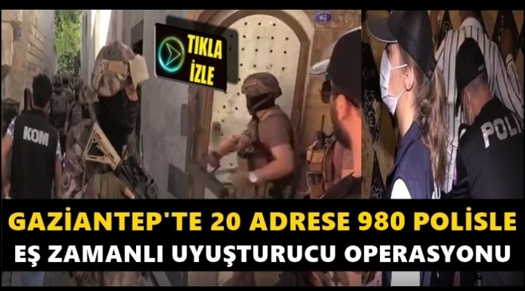 980 polisle 20 adrese eş zamanlı operasyon